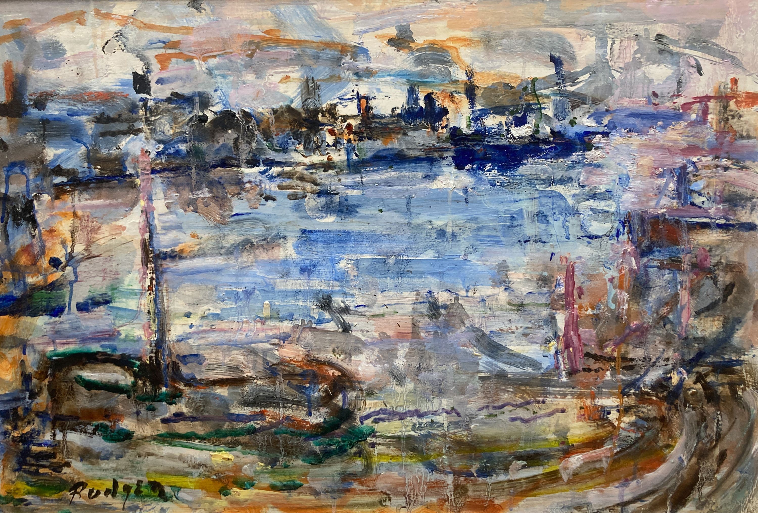 Frank Spencer Curtis Budgen (1882-1971), oil on board, Charlton Reach, signed, 36 x 54cm.